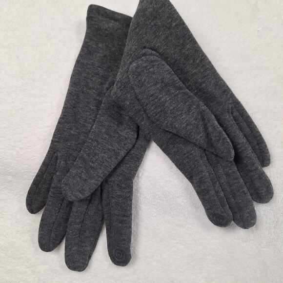 LA Express Women's Gray Gloves W/Touch Screen Compatible Fingertips, S/M, NWT - Picture 3 of 5